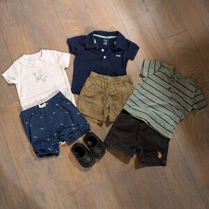 6 To 9 Months Shorts & Tops Bundle